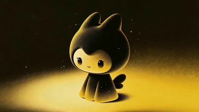 可爱小黑猫
