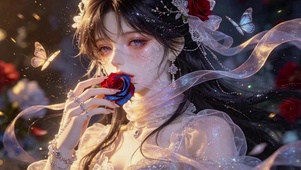 闪钻玫瑰梦幻美少女