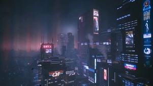 赛博朋克夜晚城市