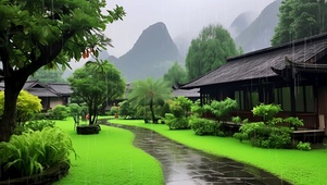 雨中美景