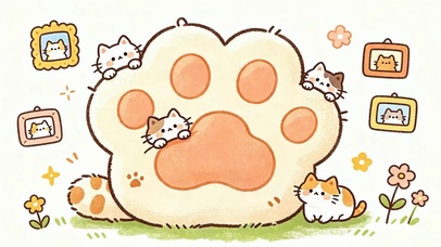 可爱猫咪掌
