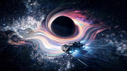 宇宙黑洞科幻星际飞船