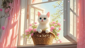 窗边小猫
