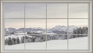 假窗户 雪景