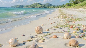 碧海沙滩贝壳