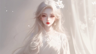 优雅白发少女
