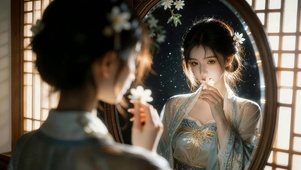 镜中美人