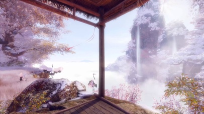 古风雪天枫林云海