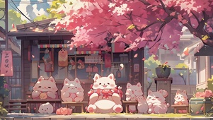 4K 樱花树下