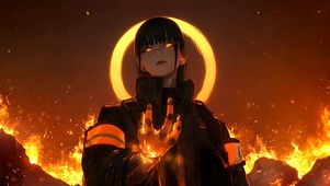 光环少女-火焰工装-金环