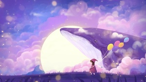 星空下的蓝鲸