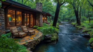 河流边的小屋