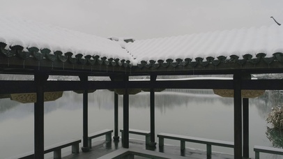 雪白湖景