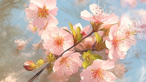 樱花散落