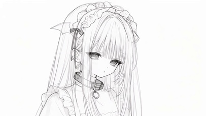 白色简约少女