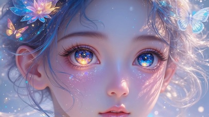 灵眸系列蓝发少女