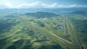 广阔山丘公路