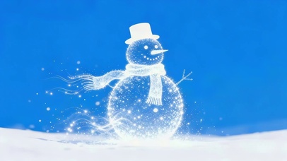 简约风雪人