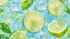 夏日限定冰爽青柠气泡冰