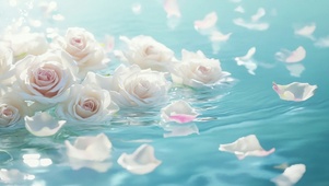 水中小花