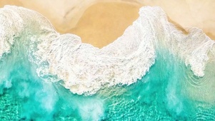 解压沙滩海浪4K