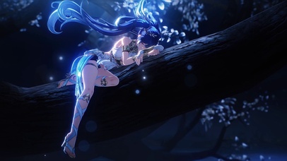 鸣潮尤诺树上休憩