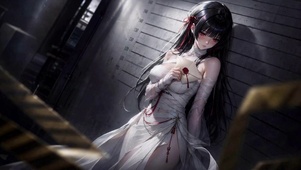 暗室红眸绷带二次元美少女