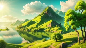 治愈黄昏山水