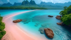 清凉治愈大海沙滩