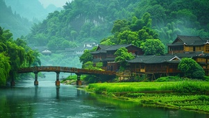 小桥流水人家美丽风景