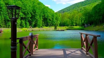 4K青山绿水湖景