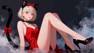 红衣猫耳女孩动画