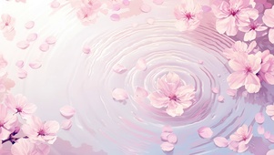 水中樱花