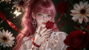 治愈鲜花女孩