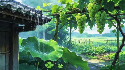 雨落葡萄架