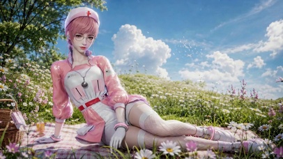 花田粉发护士-卡莉莎
