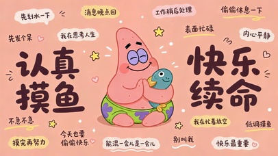 派大星快乐摸鱼