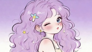 可爱马卡龙女孩