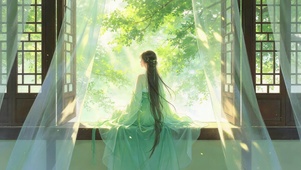 古风美女背影