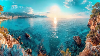 蓝天阳光纯净海湾