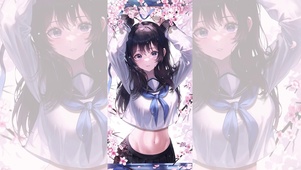 樱花蛮腰少女横屏4k60fs