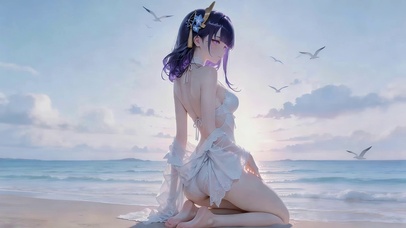 治愈海滩女孩