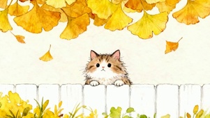 篱笆上猫咪
