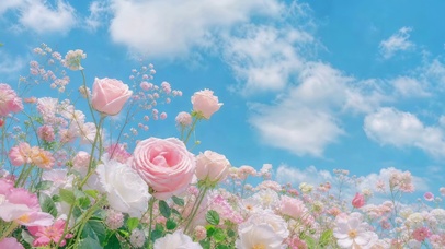 粉色花海