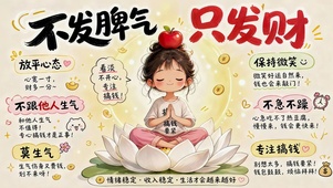 不发脾气只发财