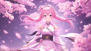 唯美可爱樱花少女