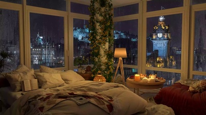 4K雨天舒适卧室