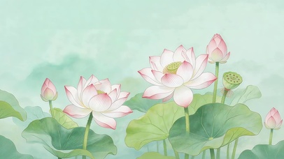 小清新荷花