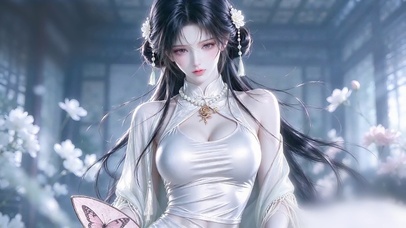 梦幻纯白古风少女