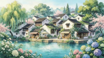 治愈鲜花小镇